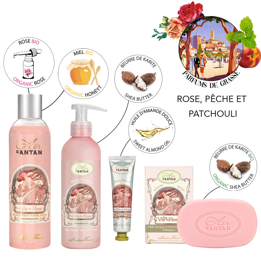 Skincare Set CAROUSEL ROSE - Rose, Peach, Patchouli
