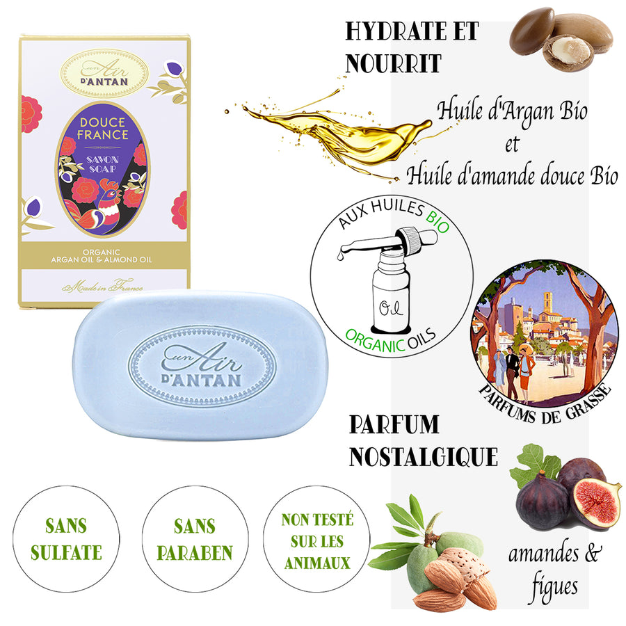 French Organic Oils Soaps Vintage Gift Set (5 soaps)